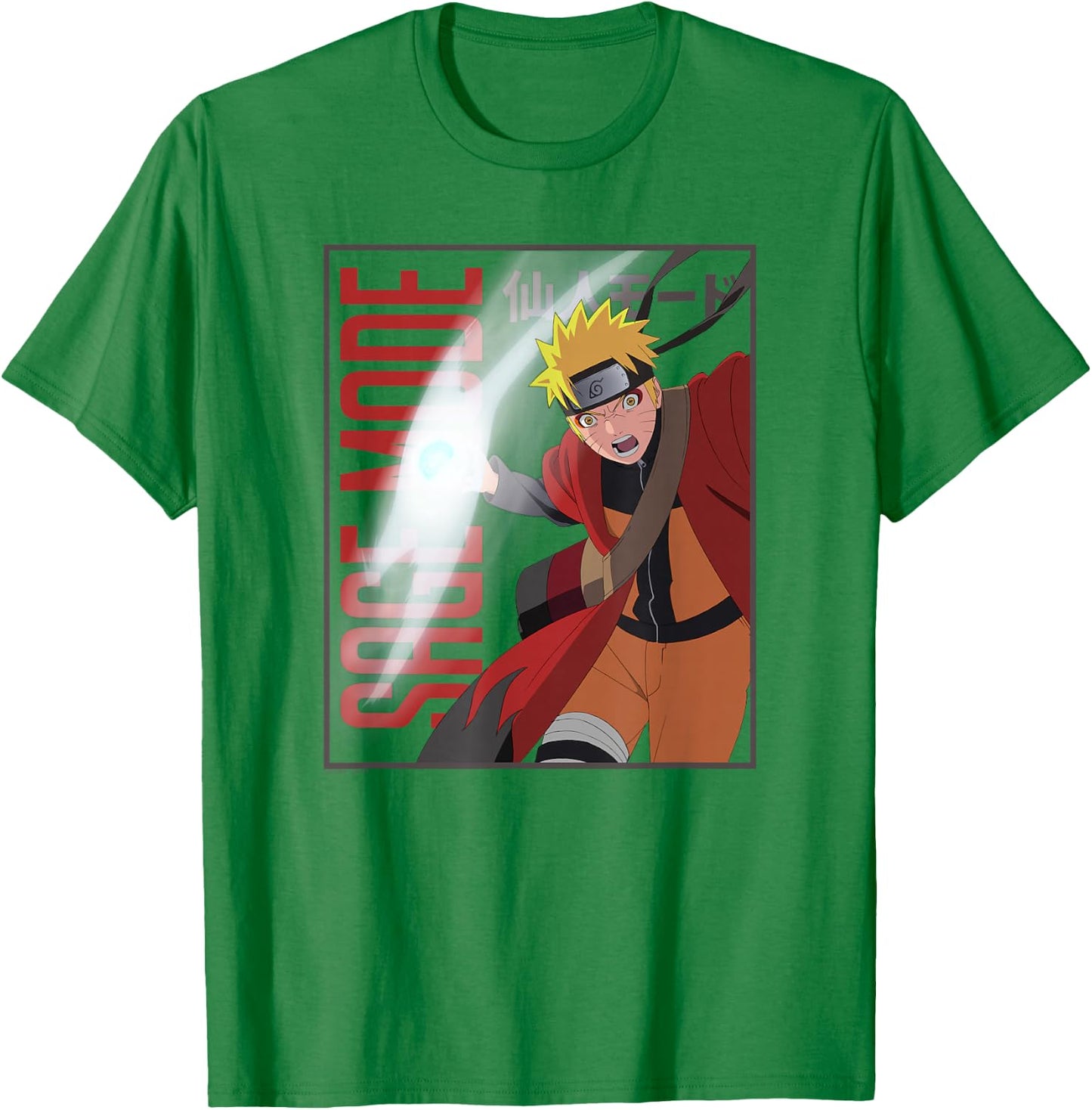 Naruto Shippuden Sage Mode Rasengan Justsu Anime T-Shirt - T-Shirt | Irish Green