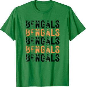 Distressed Bengals T-Shirt - T-Shirt | Irish Green