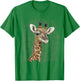 Love Giraffes Women Shirt Giraffe Lovers for Kids and Girls T-Shirt - T-Shirt | Irish Green