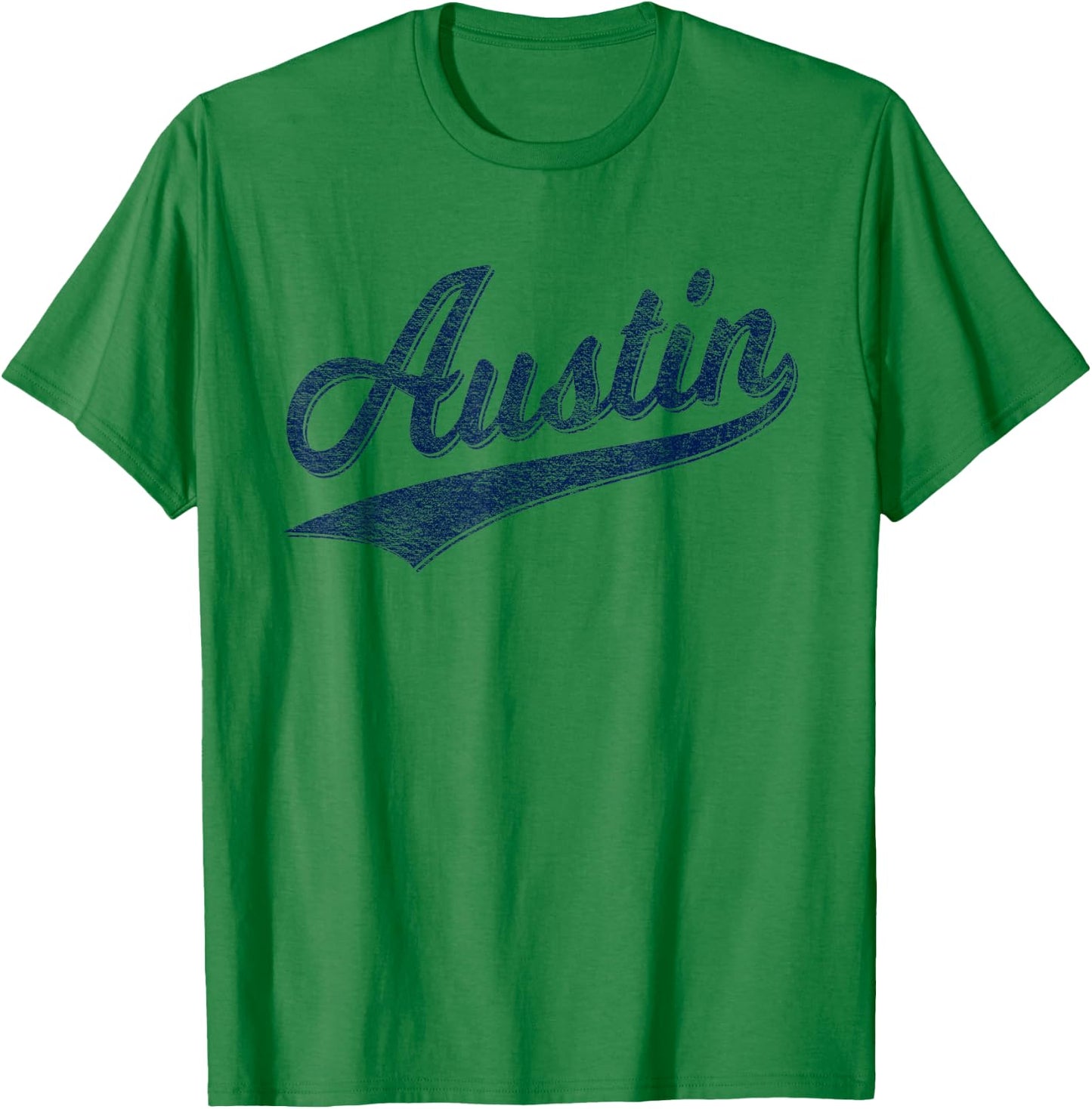 Austin Texas Varsity Script Vintage Sports Jersey Style T-Shirt - T-Shirt | Irish Green