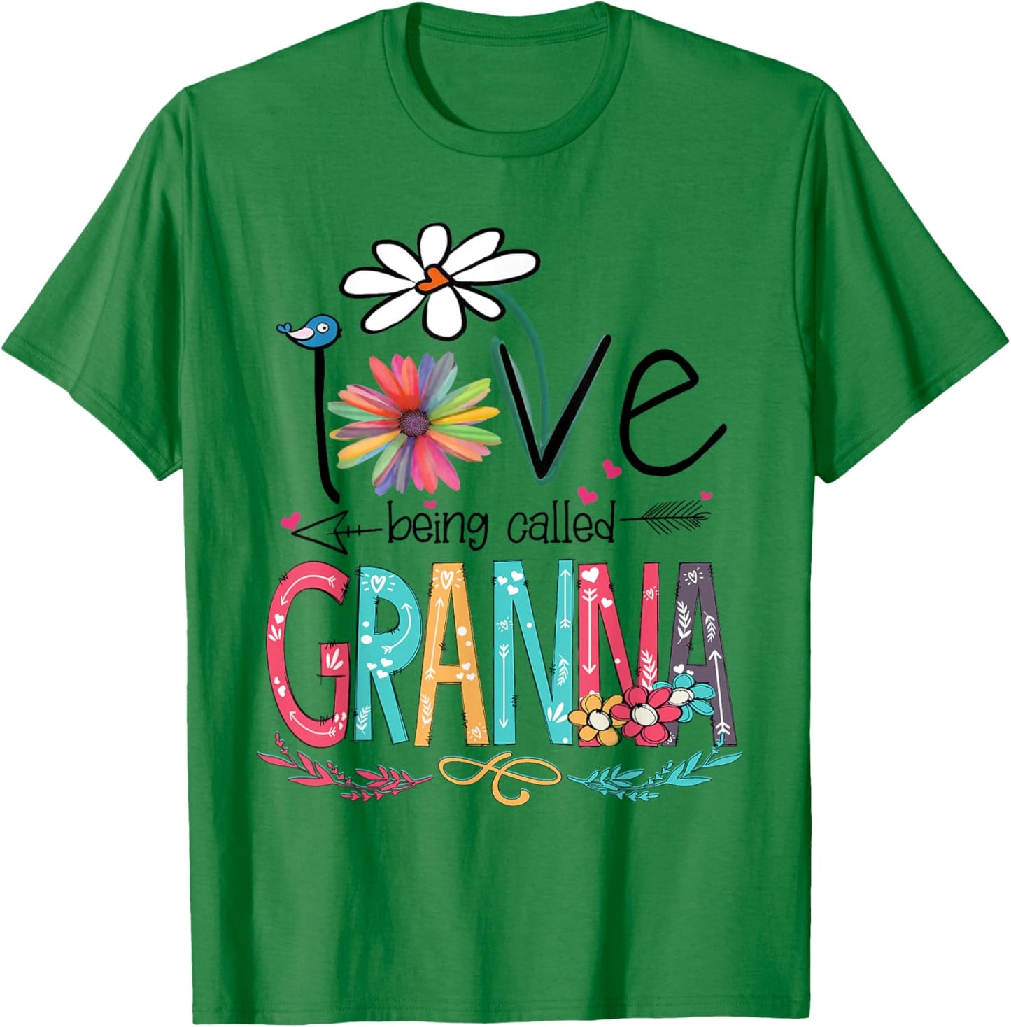 I Love Being Called Granna Sunflower Shirt T-Shirt - T-Shirt | Irish Green