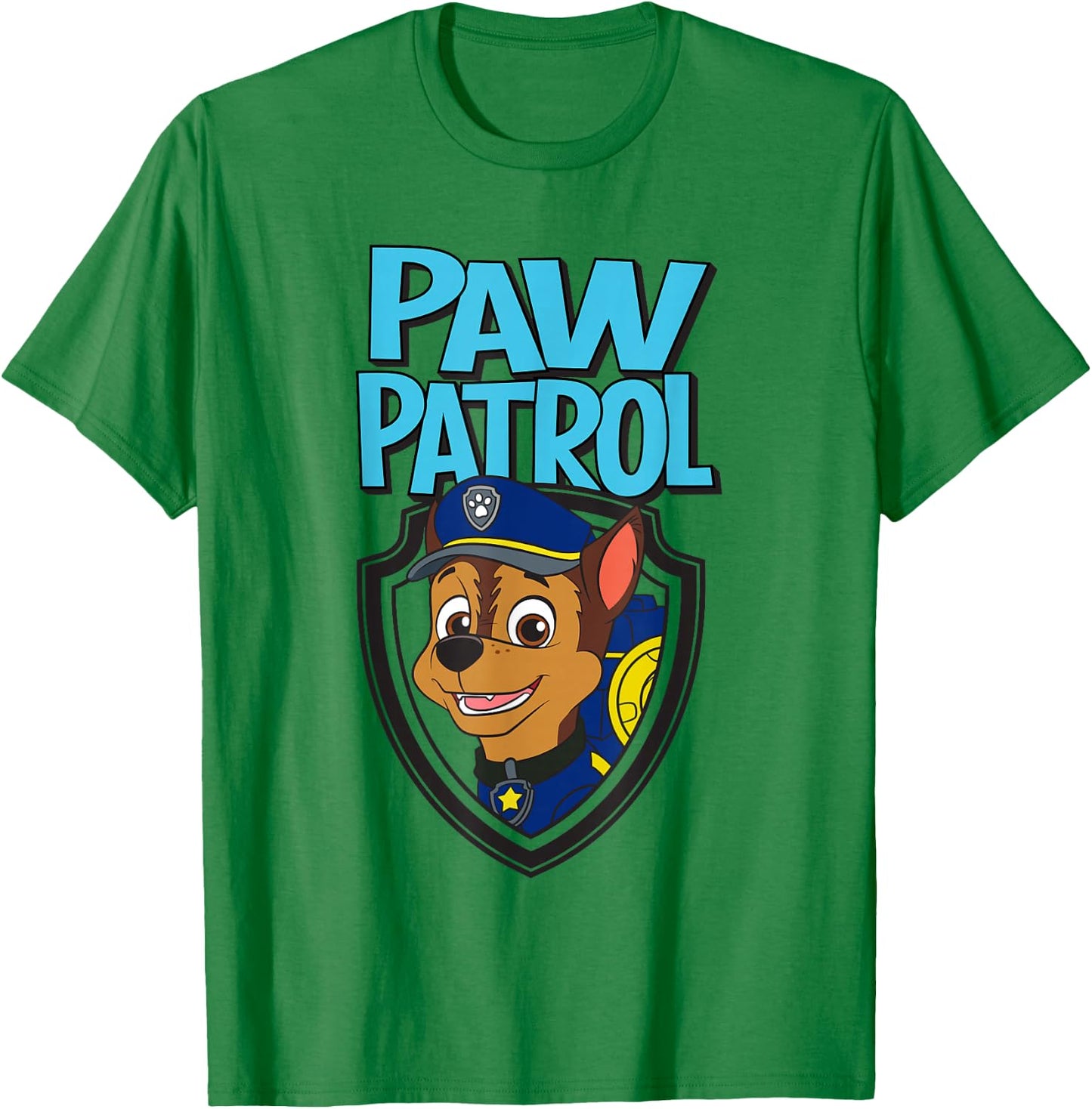 Paw Patrol Chase in Badge Nickelodeon T-Shirt - T-Shirt | Irish Green