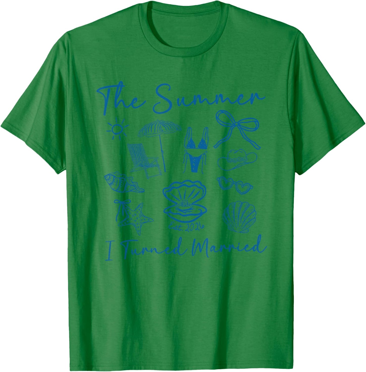 The Summer I Turned Married Shirt Bride to Be Bachelorette T-Shirt - T-Shirt | Irish Green