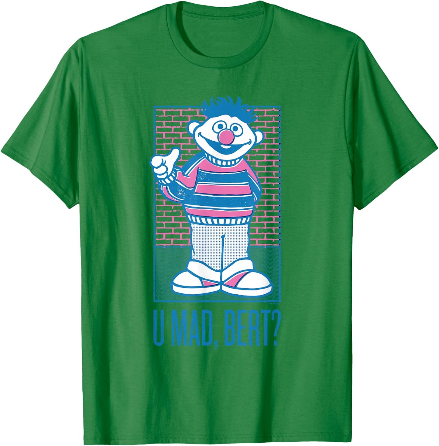 Sesame Street Ernie You Mad, Bert? T-Shirt - T-Shirt | Irish Green