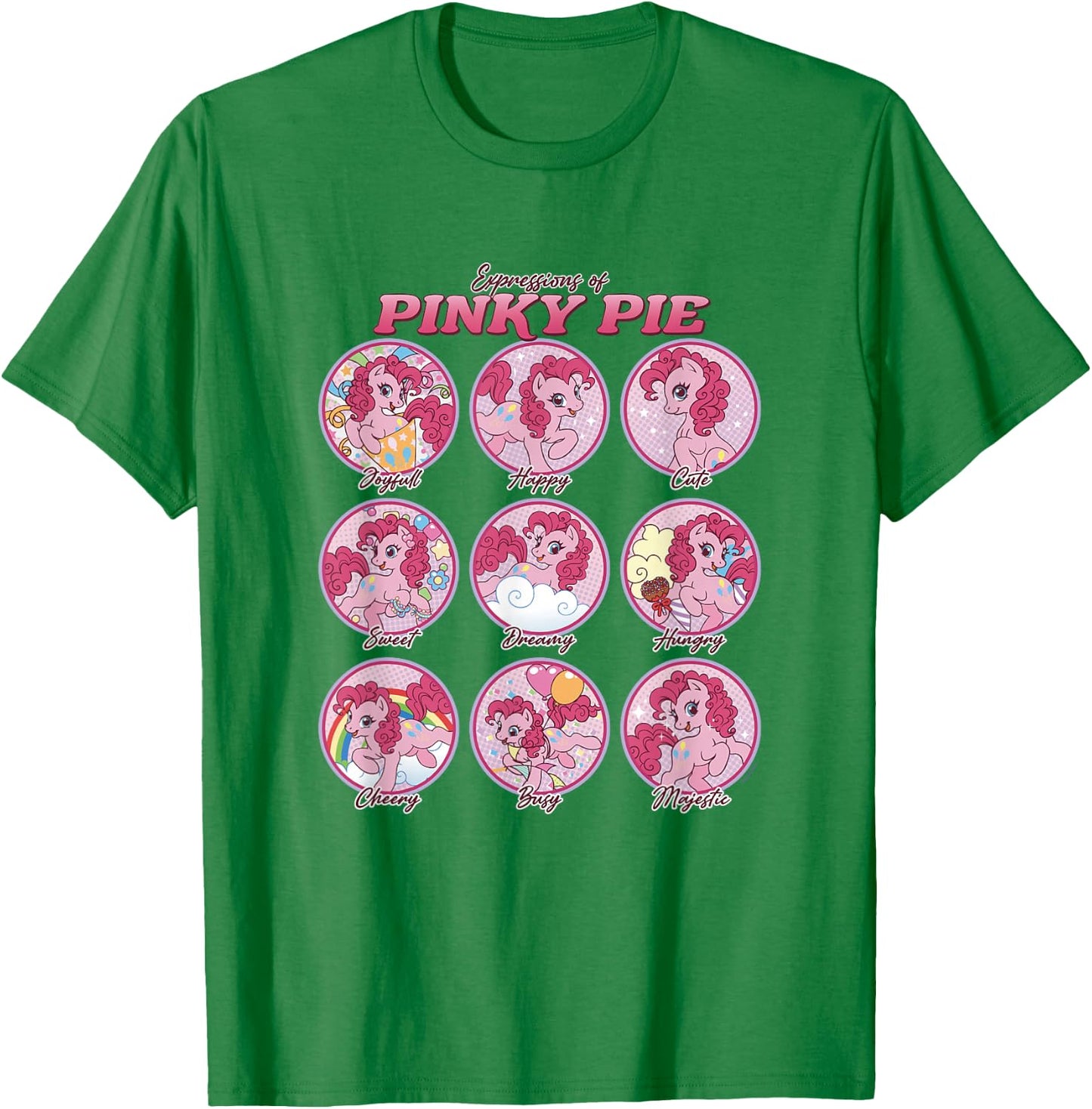 My Little Pony: Friendship is Magic Expressions of Pinky Pie T-Shirt - T-Shirt | Irish Green