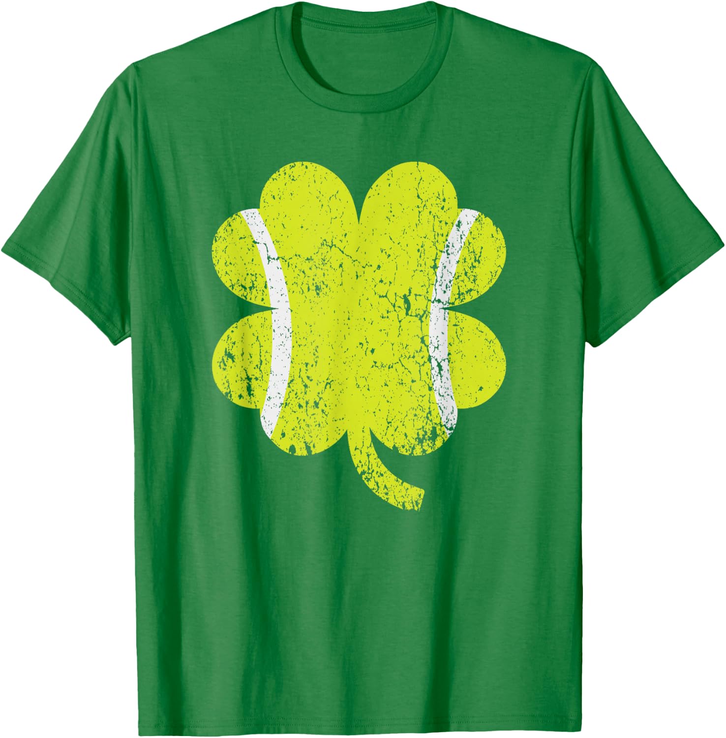 Tennis Shamrock Four Leaf Clover St Patricks Day T-Shirt - T-Shirt | Irish Green