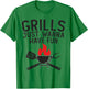 Grills Just Wanna Have Fun Funny Distressed Retro BBQ T-Shirt - T-Shirt | Irish Green