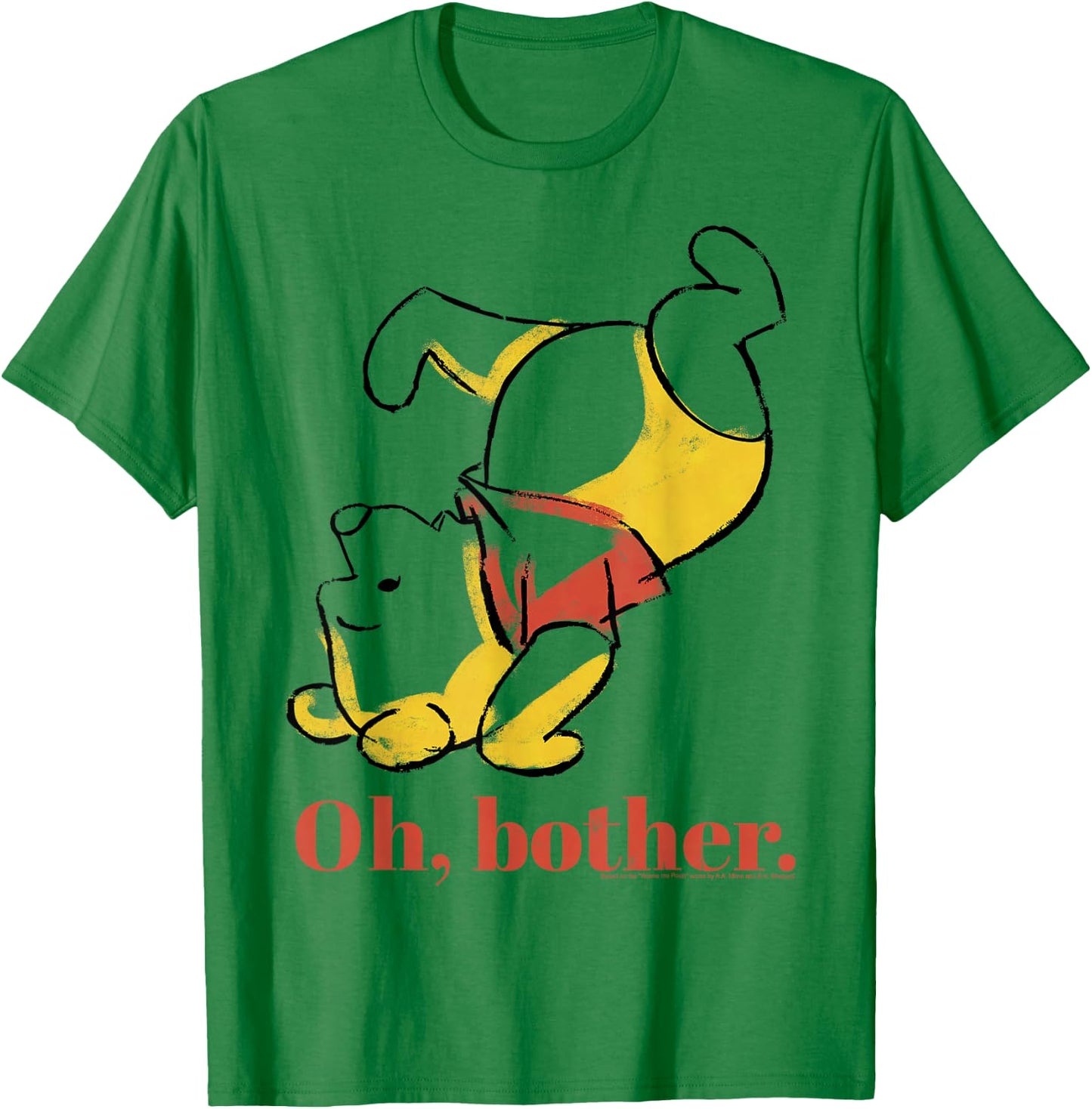 Disney Winnie The Pooh Oh Bother Sketch T-Shirt - T-Shirt | Irish Green