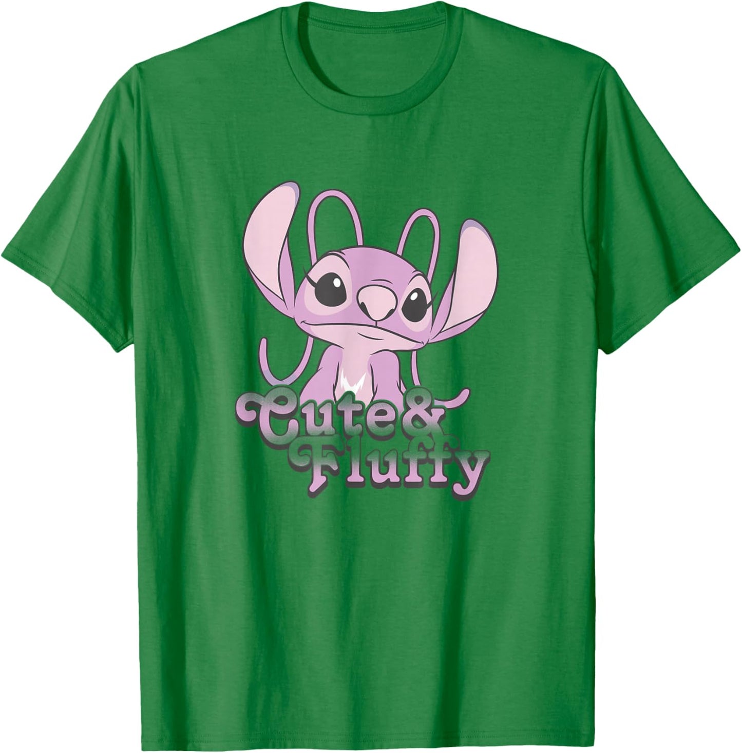 Disney Lilo & Stitch Valentine's Day Angel Cute & Fluffy T-Shirt - T-Shirt | Irish Green