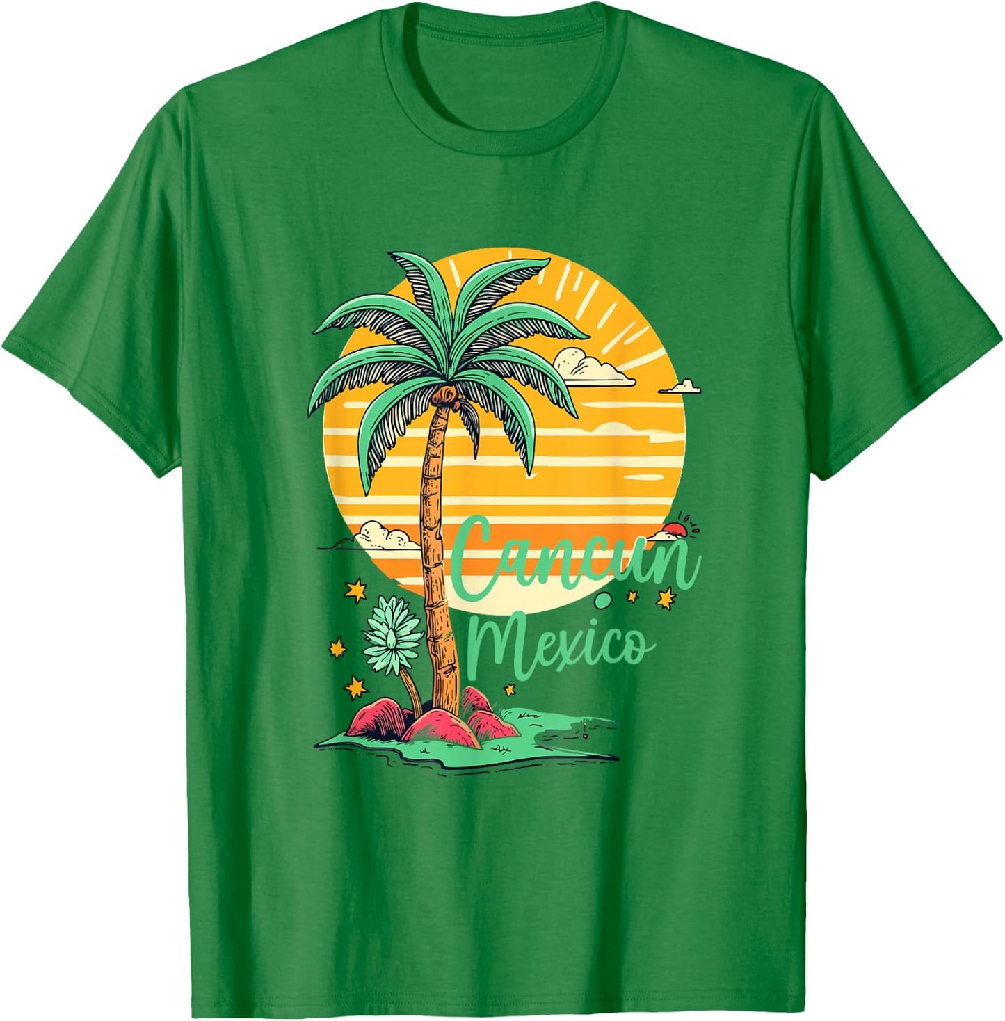 Cancun Mexico Souvenir Family Matching Vacation Men Women T-Shirt - T-Shirt | Irish Green