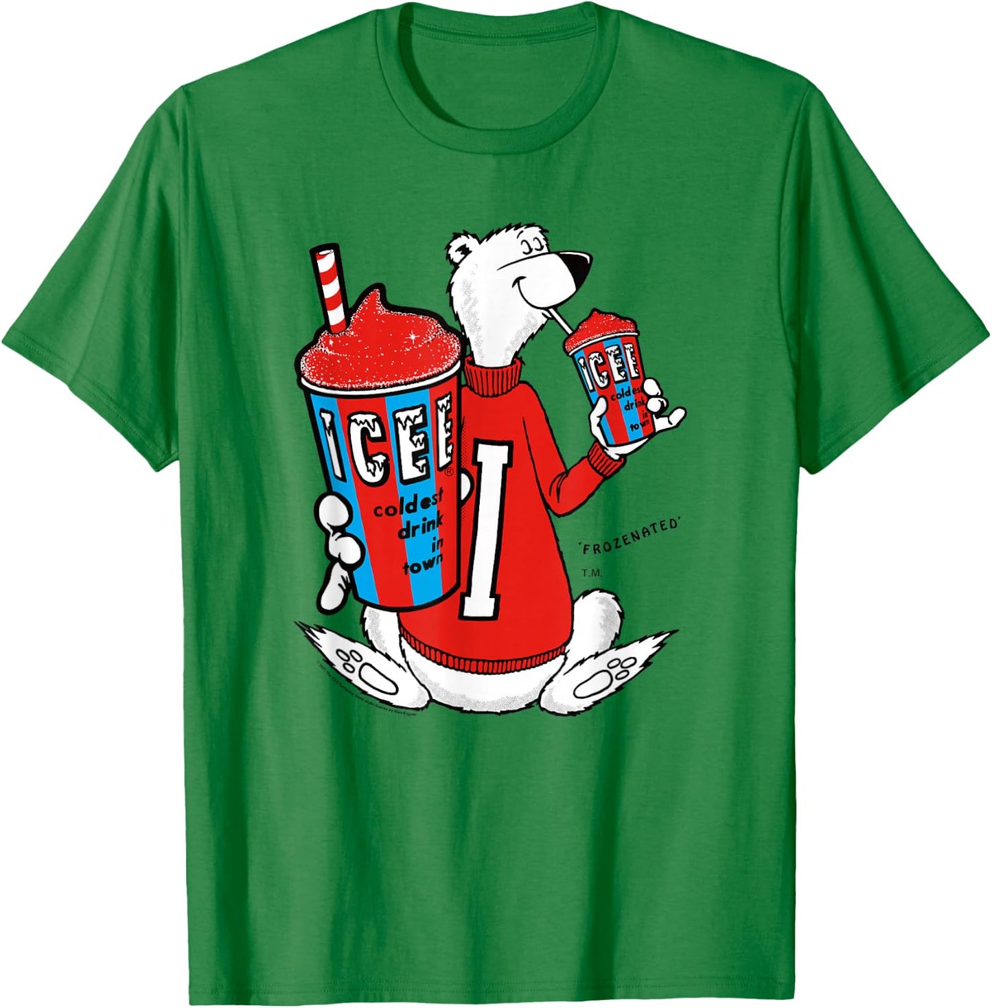 ICEE Bear Classic Coldest Frozen Drink Around T-Shirt - T-Shirt | Irish Green