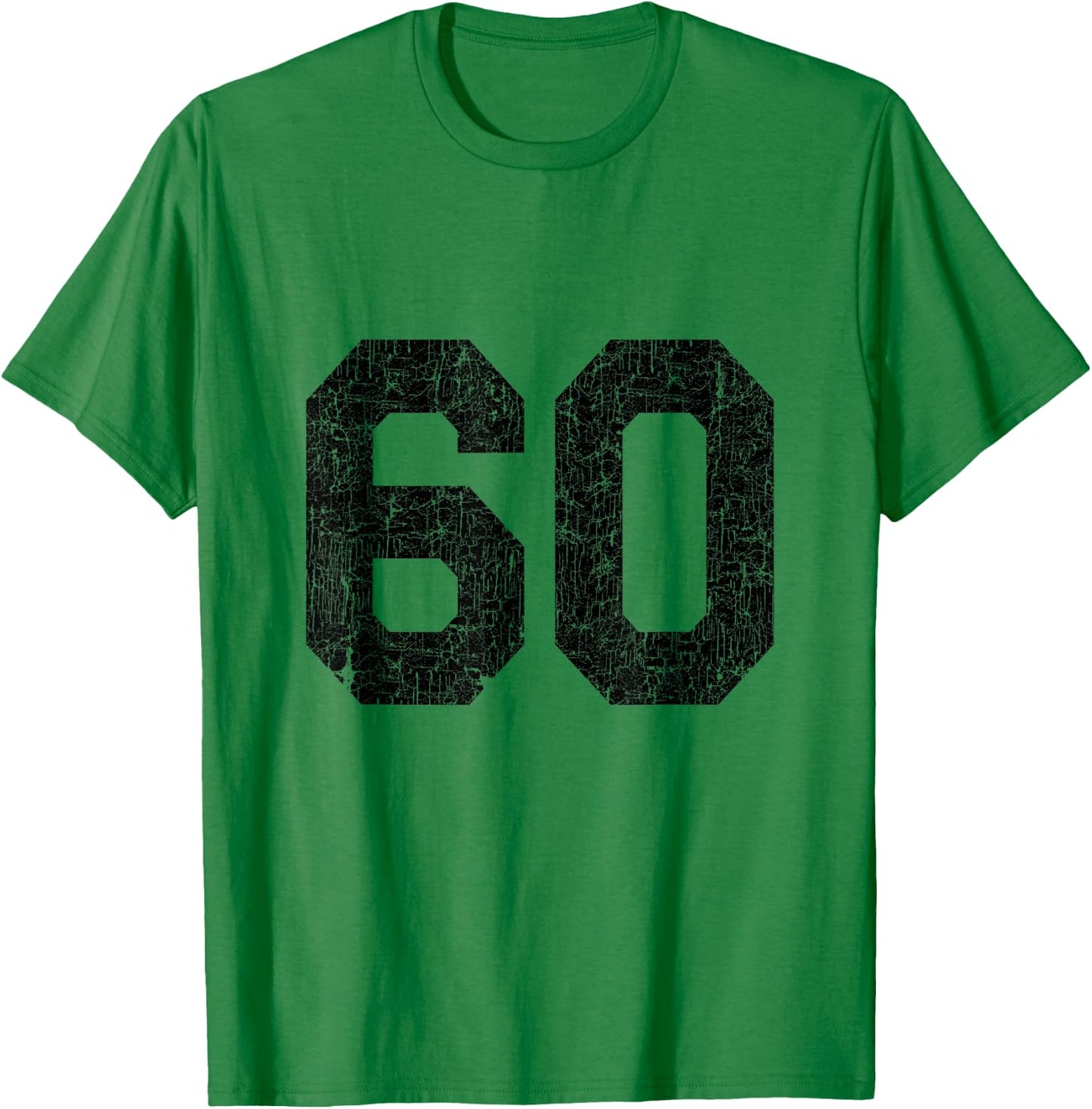 #60 Jersey Uniform Varsity Sports Number, 60th Birthday T-Shirt - T-Shirt | Irish Green