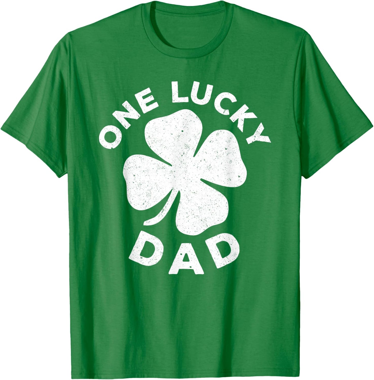 One Lucky Dad Shirt Funny Men Vintage St Patricks Day T-Shirt - T-Shirt | Irish Green