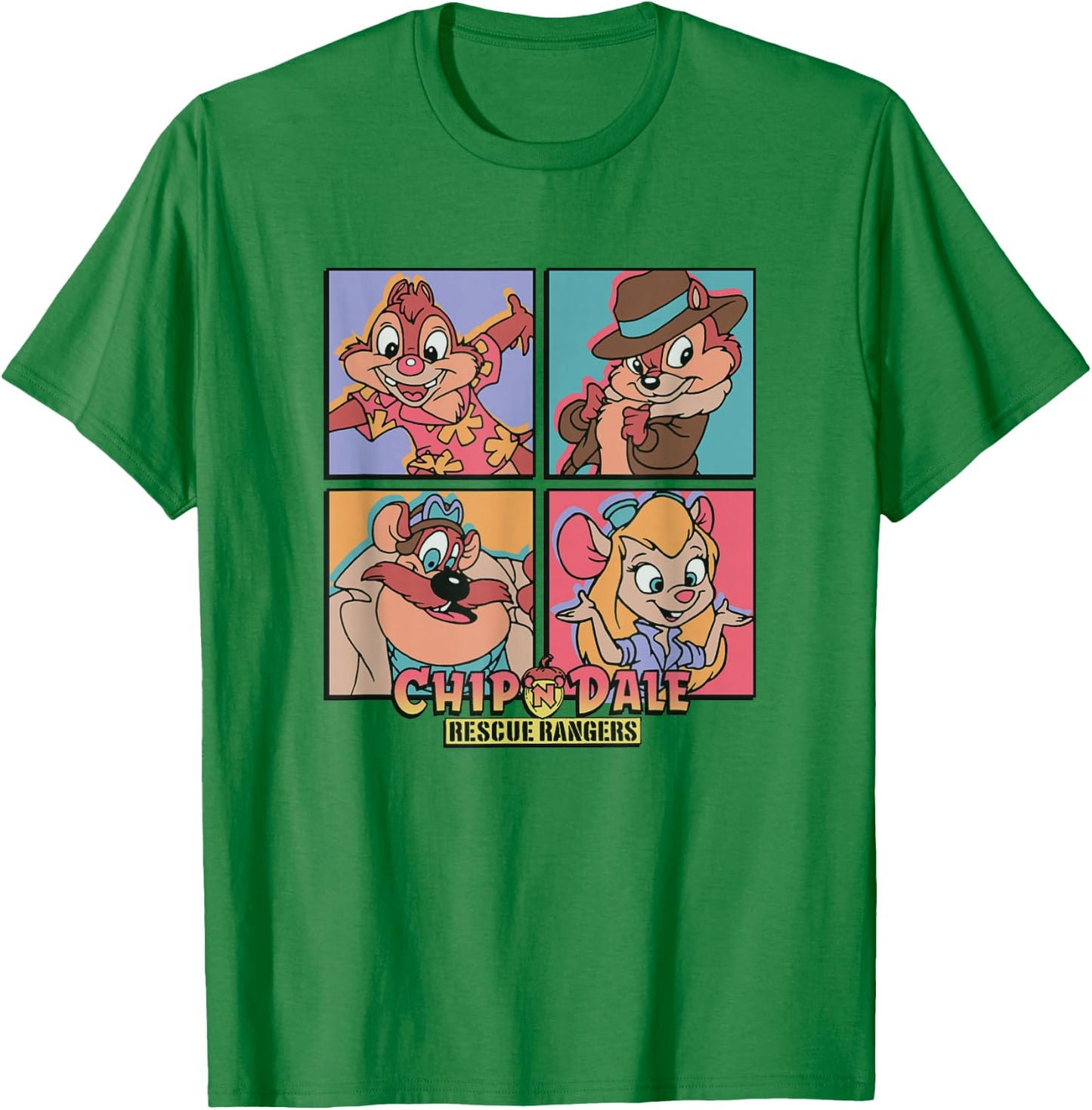 Disney Chip 'n' Dale Rescue Rangers Characters Panels T-Shirt - T-Shirt | Irish Green
