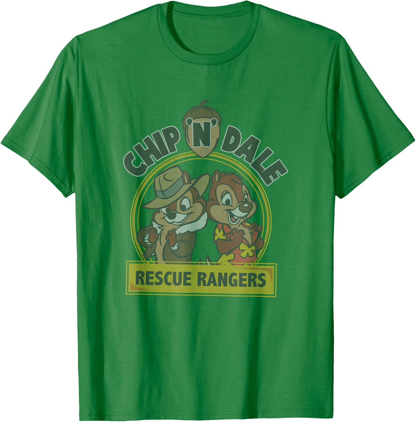 Disney Chip 'n' Dale Rescue Rangers Iconic Logo T-Shirt - T-Shirt | Irish Green