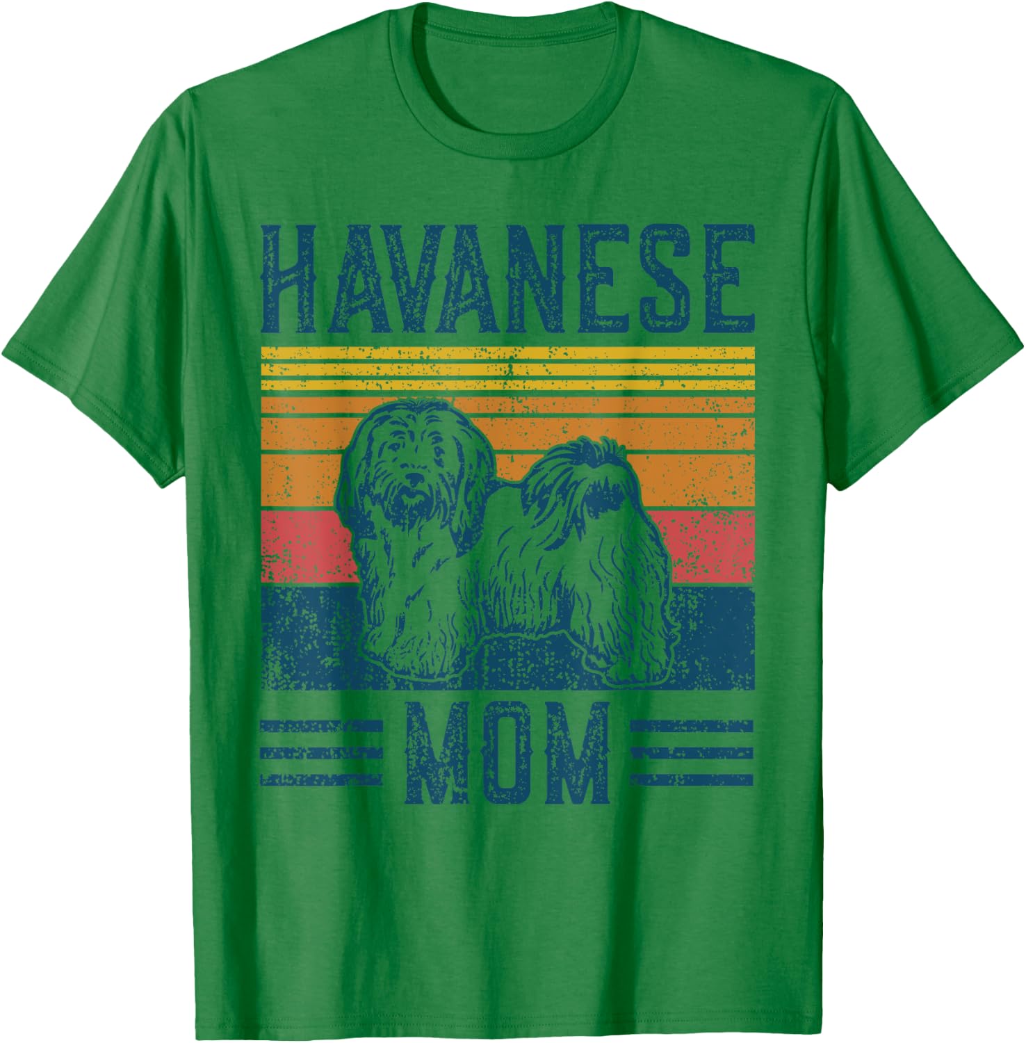 Dog Havanese Mom - Vintage Havanese Mom T-Shirt - T-Shirt | Irish Green