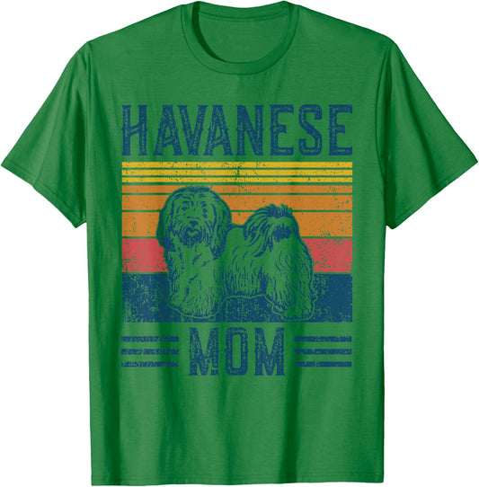 Dog Havanese Mom - Vintage Havanese Mom T-Shirt - T-Shirt | Irish Green