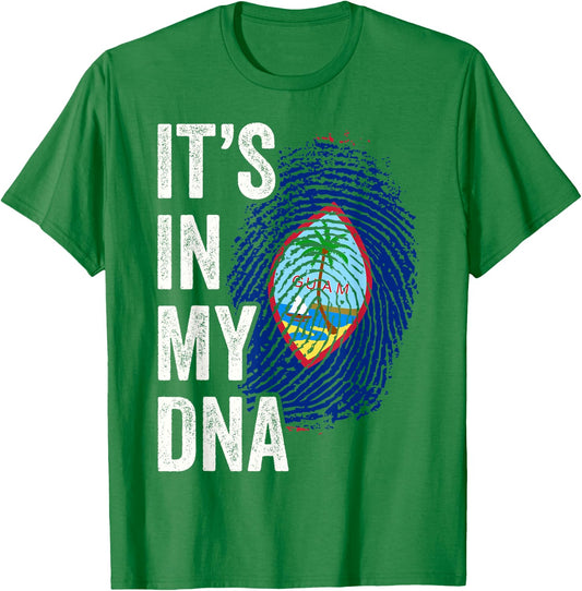 IT'S IN MY DNA Guam Flag Roots Guamanian Pride Heritage T-Shirt - T-Shirt | Irish Green