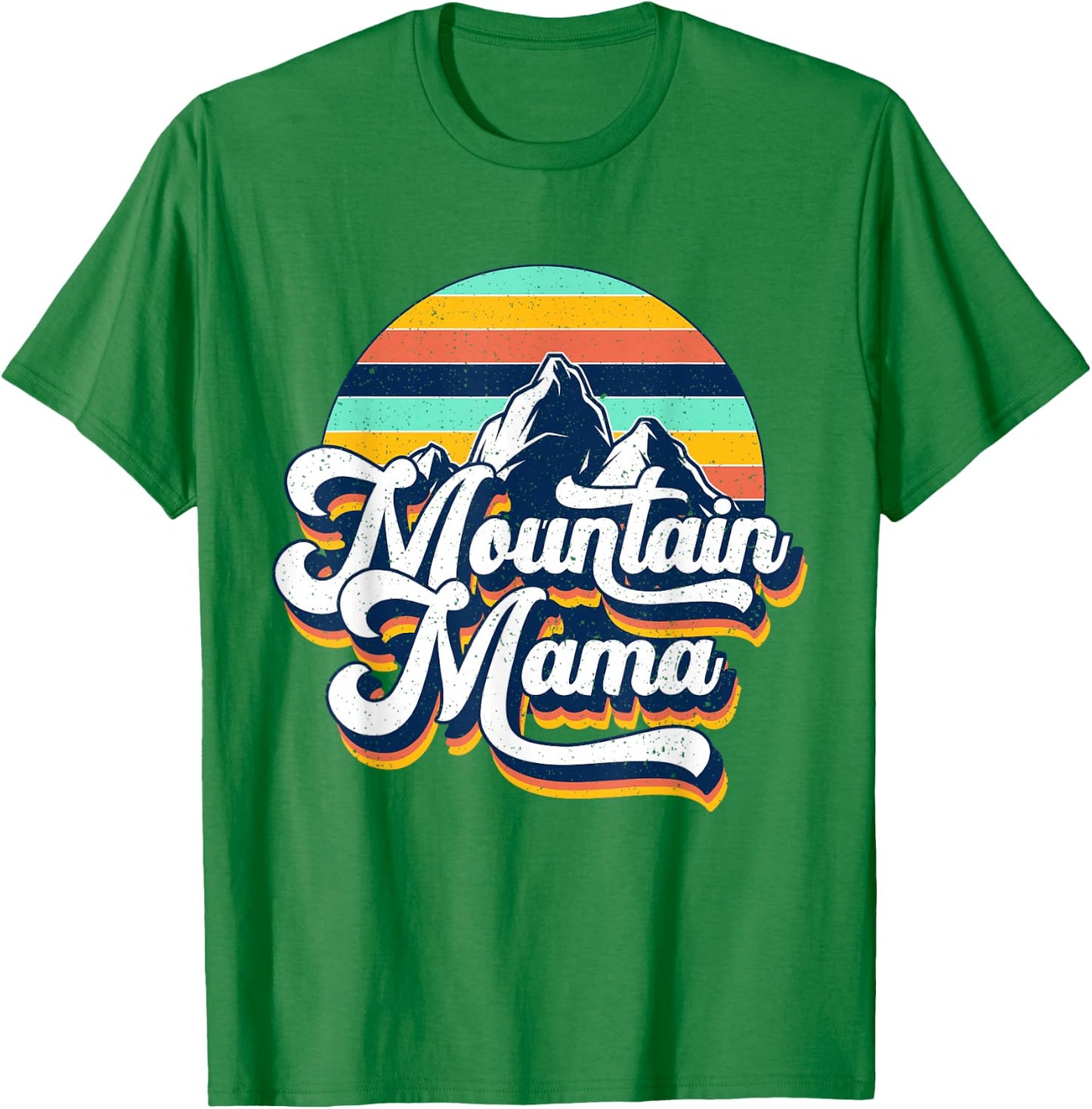 Retro Vintage Mountain Mama Life Cute Mother's Day T-Shirt - T-Shirt | Irish Green