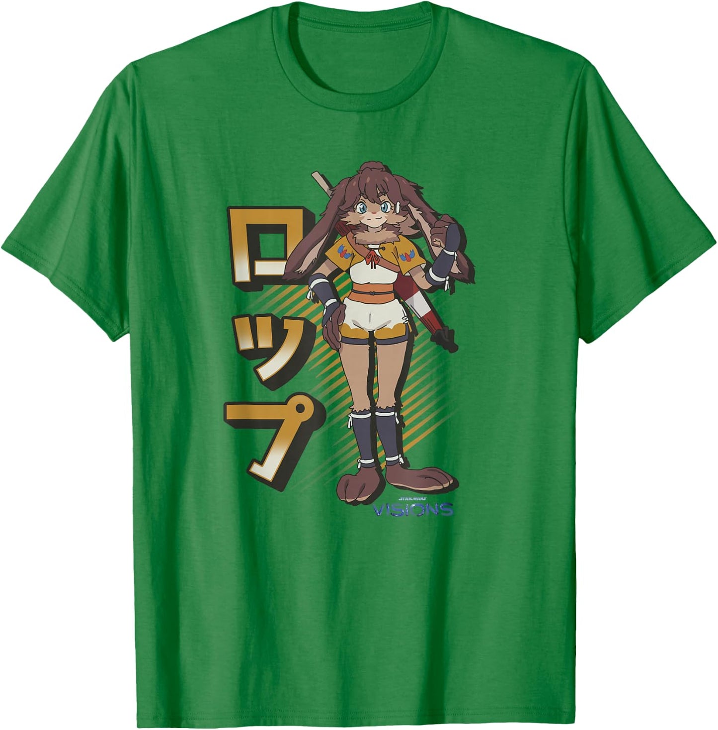 Star Wars Visions Lop And Ocho Kanji Poster T-Shirt - T-Shirt | Irish Green