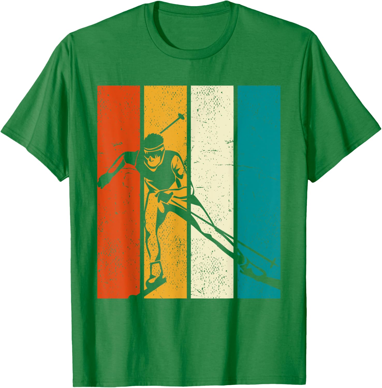 Retro Ski T-Shirt - T-Shirt | Irish Green
