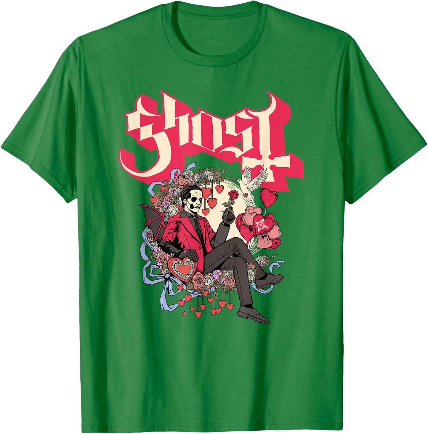 Ghost - Papa Cupid Valentine's Day T-Shirt - T-Shirt | Irish Green