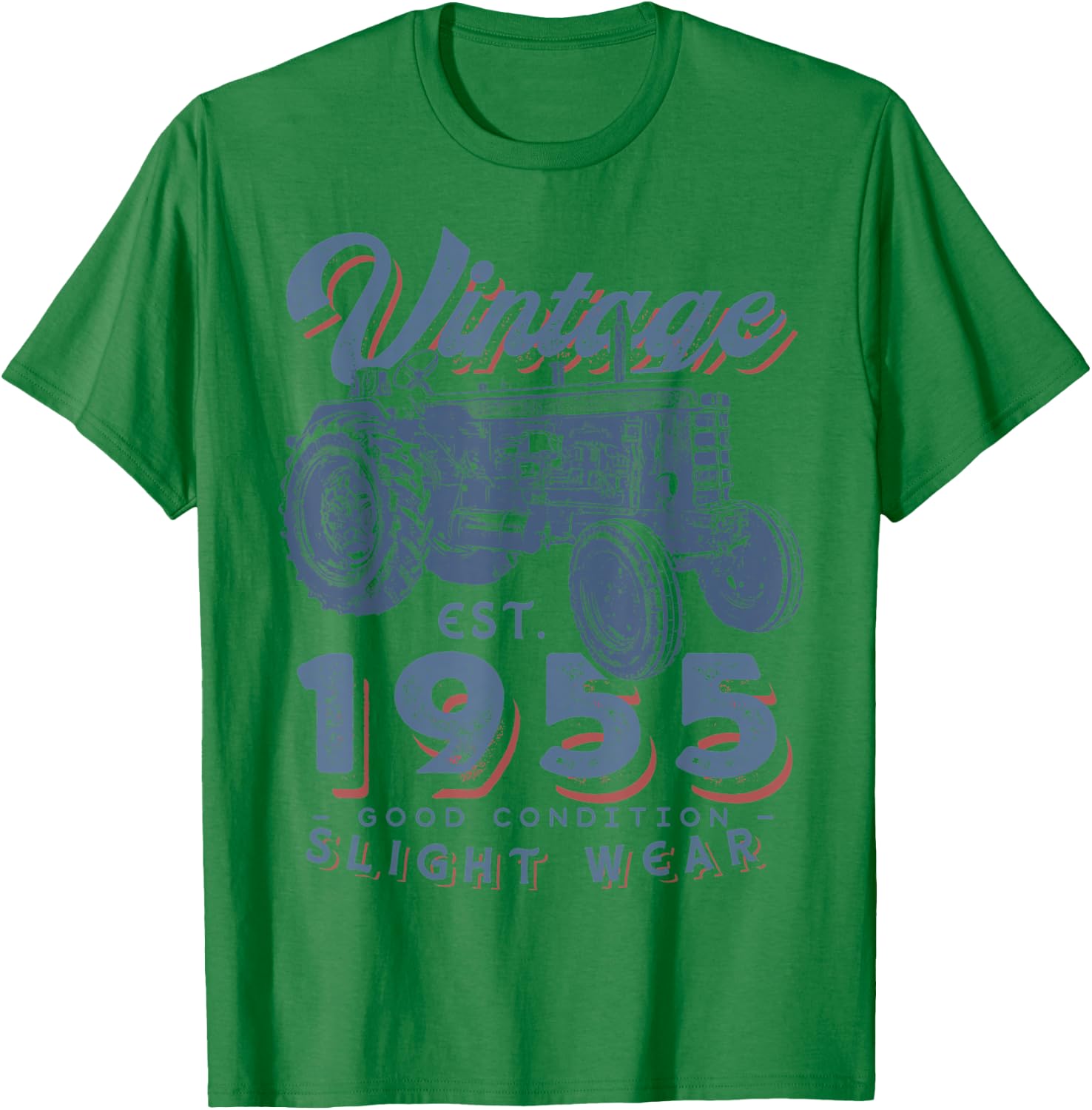 Vintage Farmer Tractor established 1955 67th Birthday Party T-Shirt - T-Shirt | Irish Green