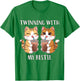 Twinning With My Bestie, Friends Spirit Week Girls Kids Day T-Shirt - T-Shirt | Irish Green