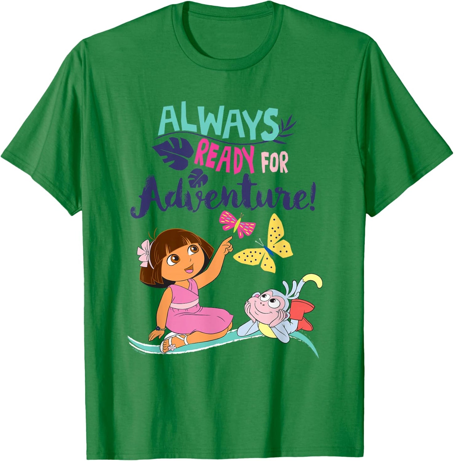 Dora the Explorer Always Ready for Adventure T-Shirt - T-Shirt | Irish Green