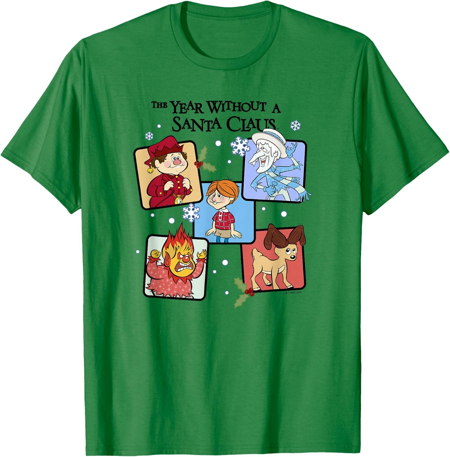 The Year Without A Santa Claus Group Shot Box Up T-Shirt - T-Shirt | Irish Green