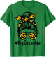 Classy Big Sister Life with Sunflower Messy Bun Mother's Day T-Shirt - T-Shirt | Irish Green