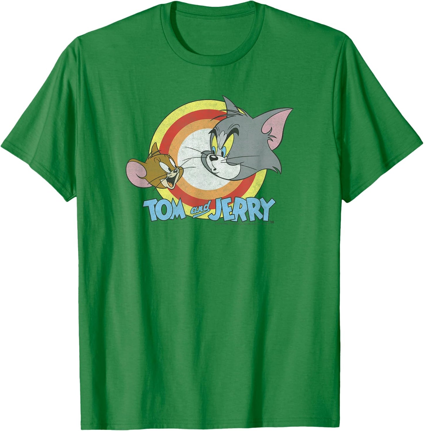 Tom and Jerry Happy and Mad Logo T-Shirt - T-Shirt | Irish Green