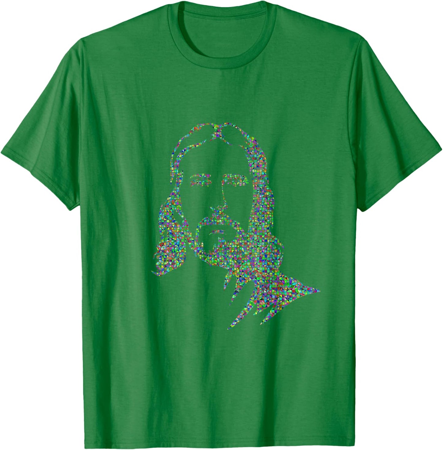 Jesus Christ Portrait Face Divine God Holy T-Shirt - T-Shirt | Irish Green