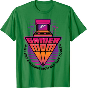Gamer Mom Mother's Day Arcade Video Game Gaming Mommy Mama T-Shirt - T-Shirt | Irish Green