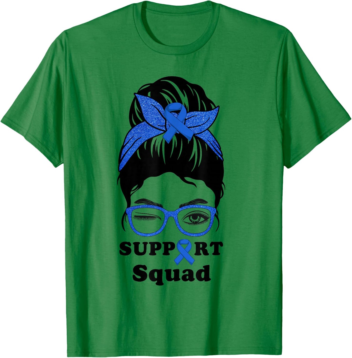 Support Squad Colorectal Colon Cancer Awareness Matching Fun T-Shirt - T-Shirt | Irish Green