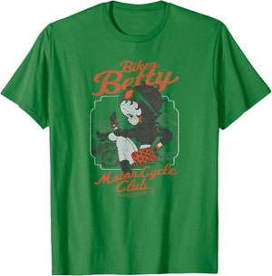 Betty Boop Motorcycle Club T-Shirt - T-Shirt | Irish Green