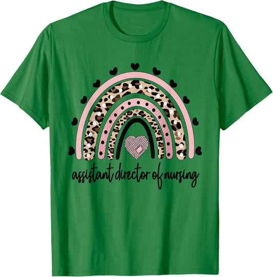 Nursing Assistant Director Of Nursing Rainbow T-Shirt - T-Shirt | Irish Green