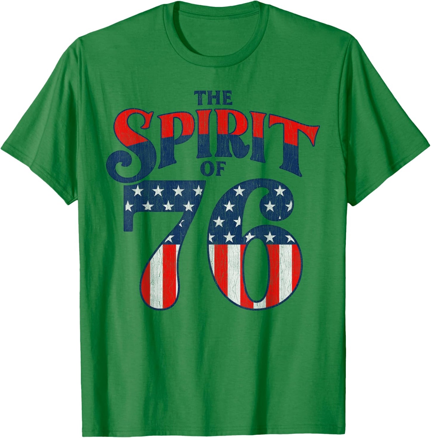The Spirit 76 Vintage Retro 4th of July Independence Day T-Shirt - T-Shirt | Irish Green