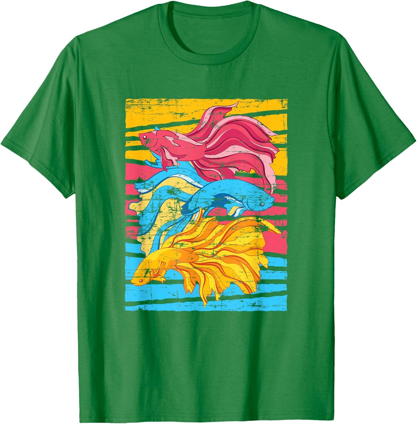 Freshwater Fish Lover Aquarium Owner Colorful Betta Fish T-Shirt - T-Shirt | Irish Green