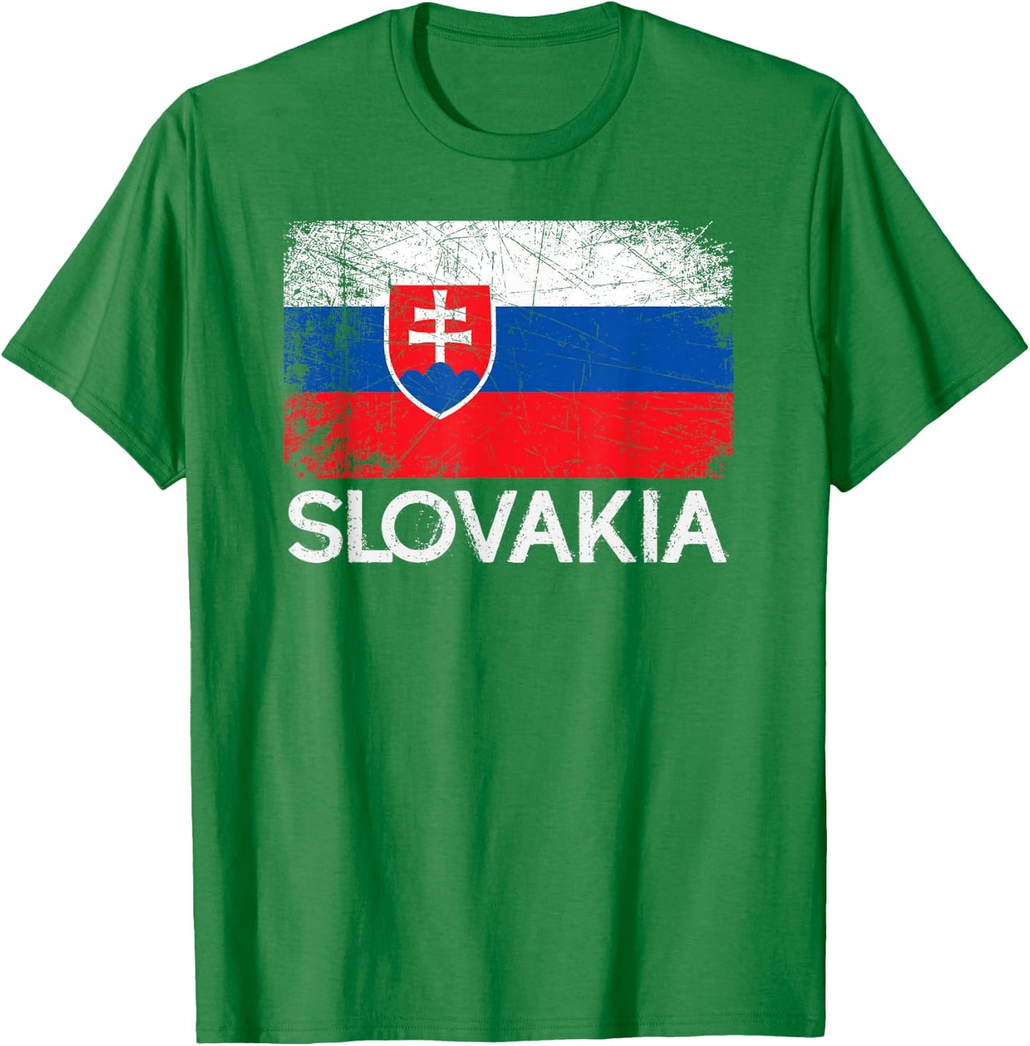 Slovak Flag | Vintage Made In Slovakia Gift T-Shirt - T-Shirt | Irish Green