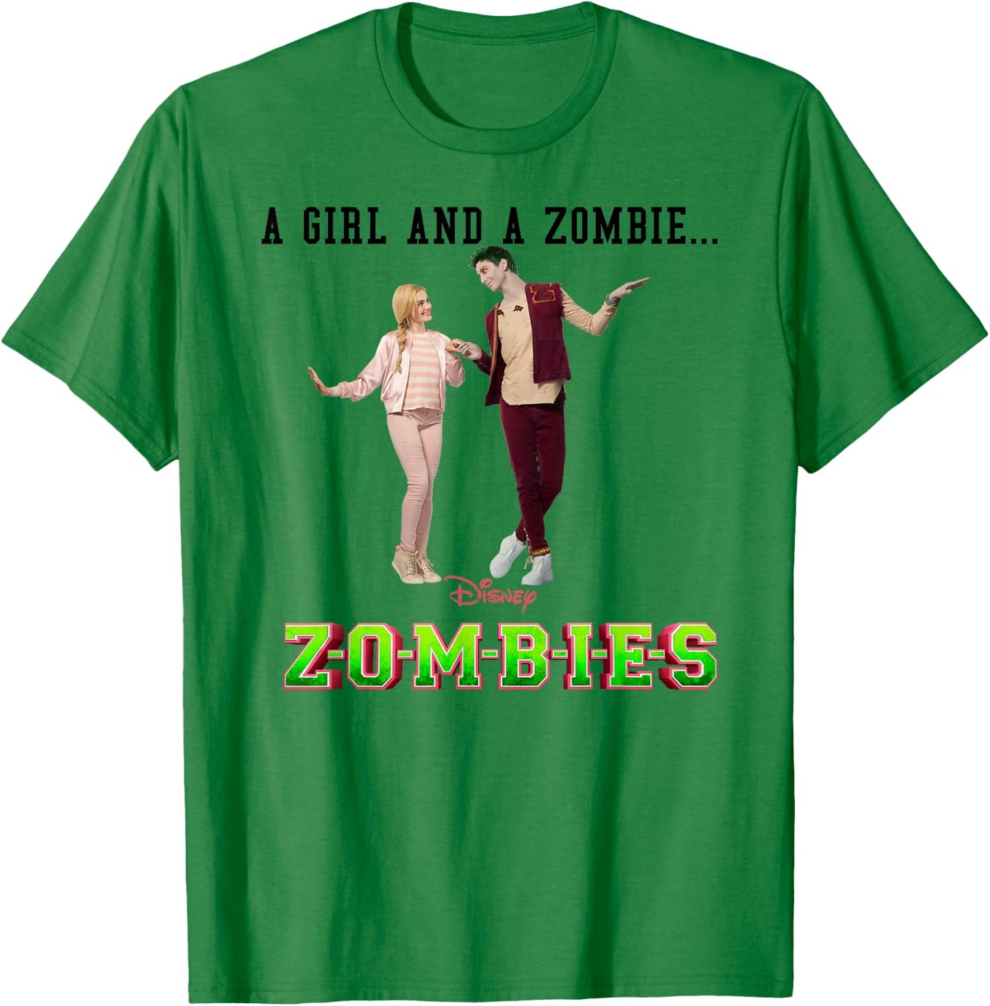 Disney - Zombies A Girl and A Zombie T-Shirt - T-Shirt | Irish Green