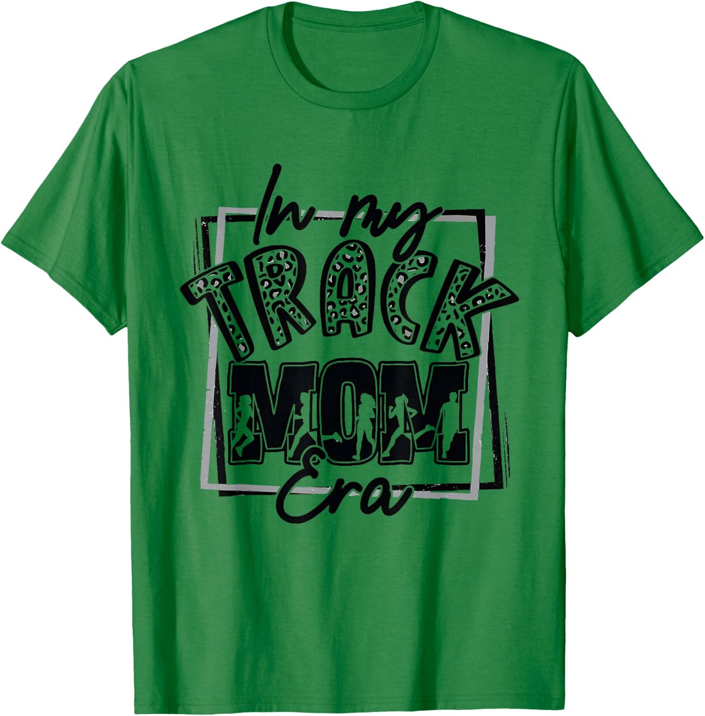 In My Track Mom Era Groovy Retro Track Mom Mother's Day T-Shirt - T-Shirt | Irish Green