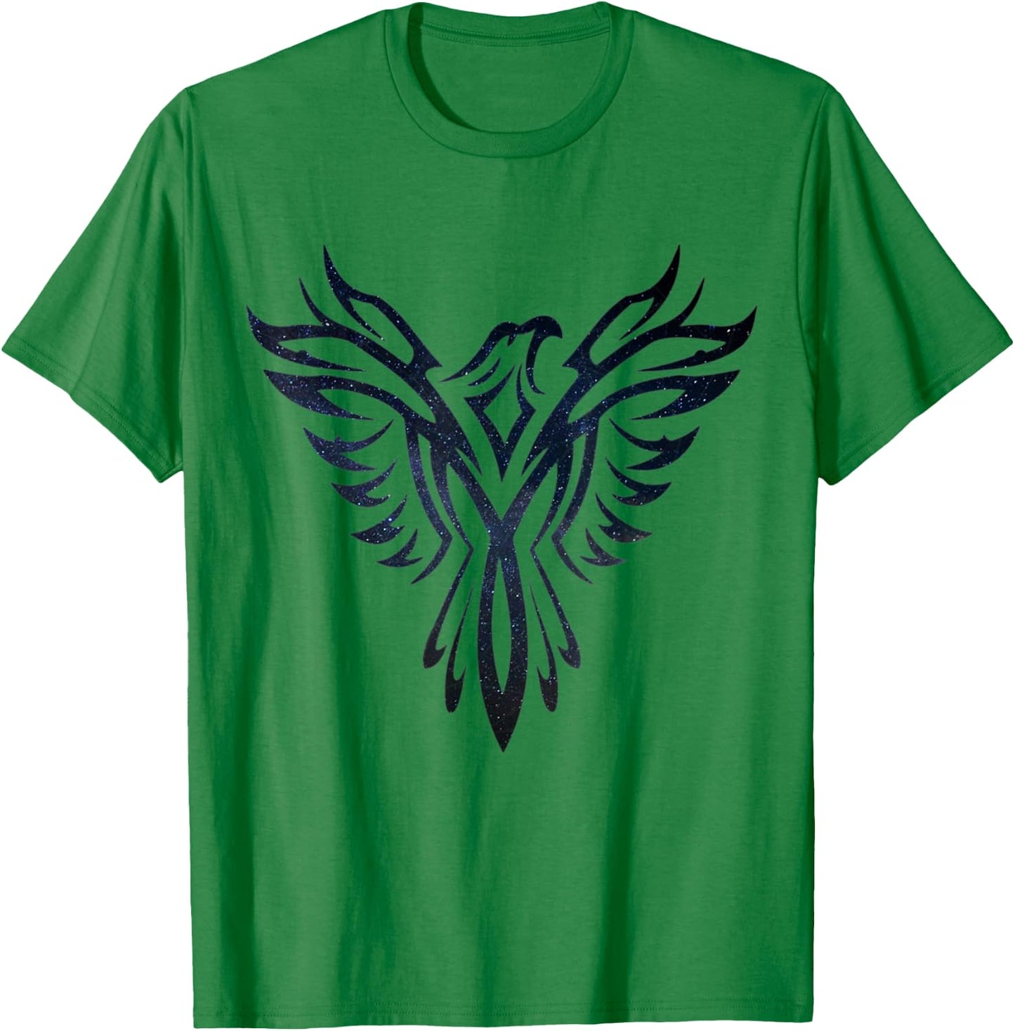 Night Sky Stars Phoenix Mythical Bird Rising Born Again T-Shirt - T-Shirt | Irish Green