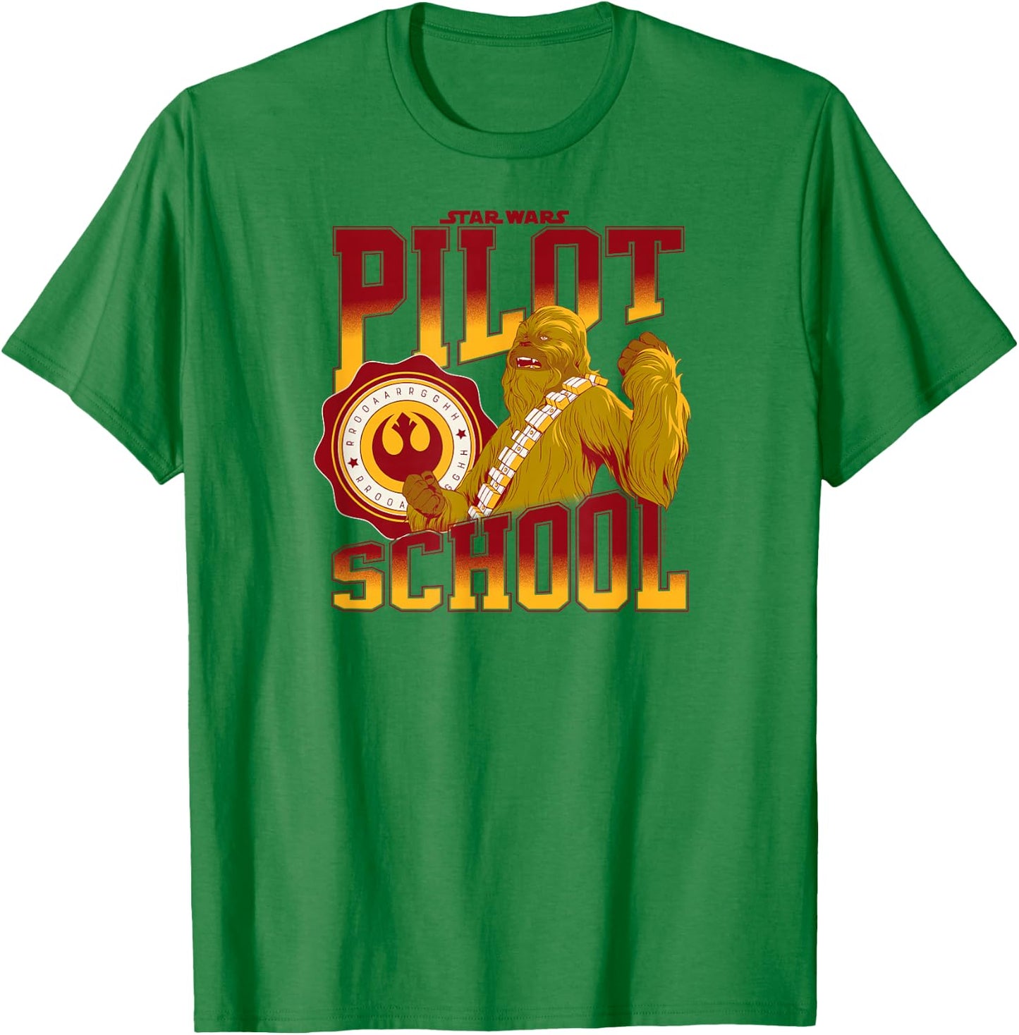 Star Wars - Chewbacca Wookie Pilot School T-Shirt - T-Shirt | Irish Green