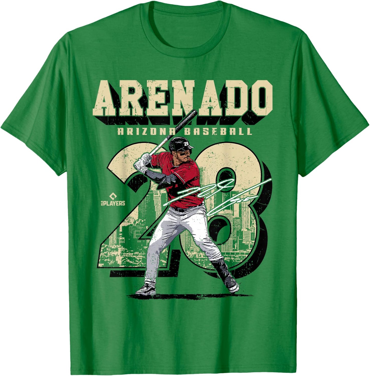 Nolan Arenado | Arizona D MLB Baseball Players | MLBNOA206M T-Shirt - T-Shirt | Irish Green