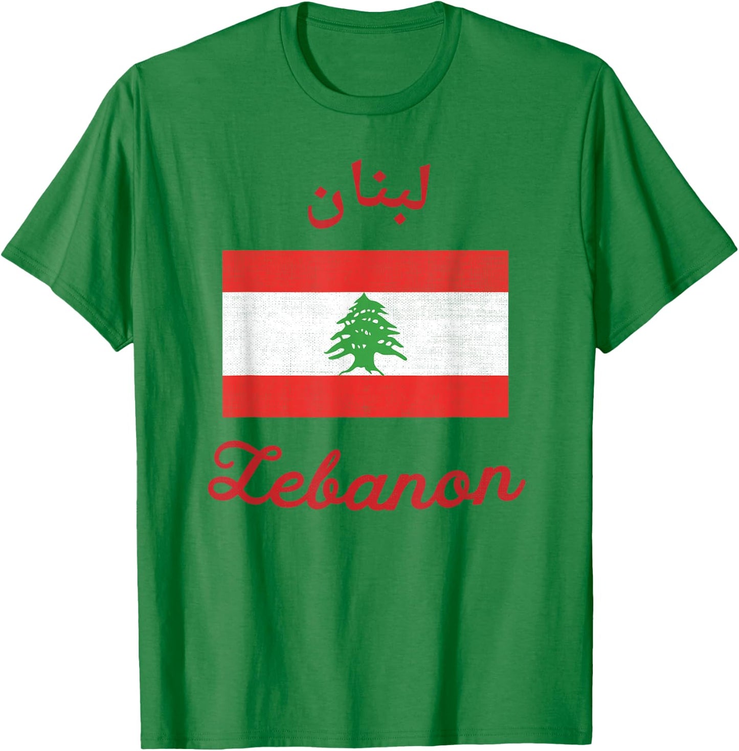 Lebanon Flag T-Shirt - T-Shirt | Irish Green
