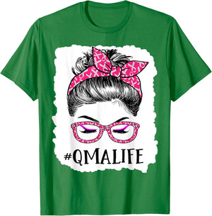QMA Qualified Medication Aide In October We Wear Pink T-Shirt - T-Shirt | Irish Green