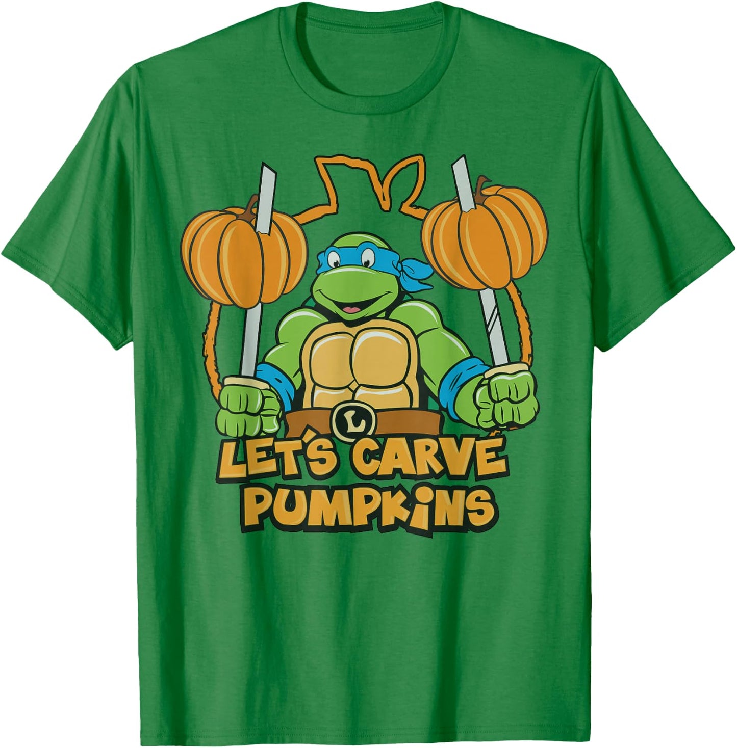 Teenage Mutant Ninja Turtles Let's Carve Pumpkins T-Shirt - T-Shirt | Irish Green