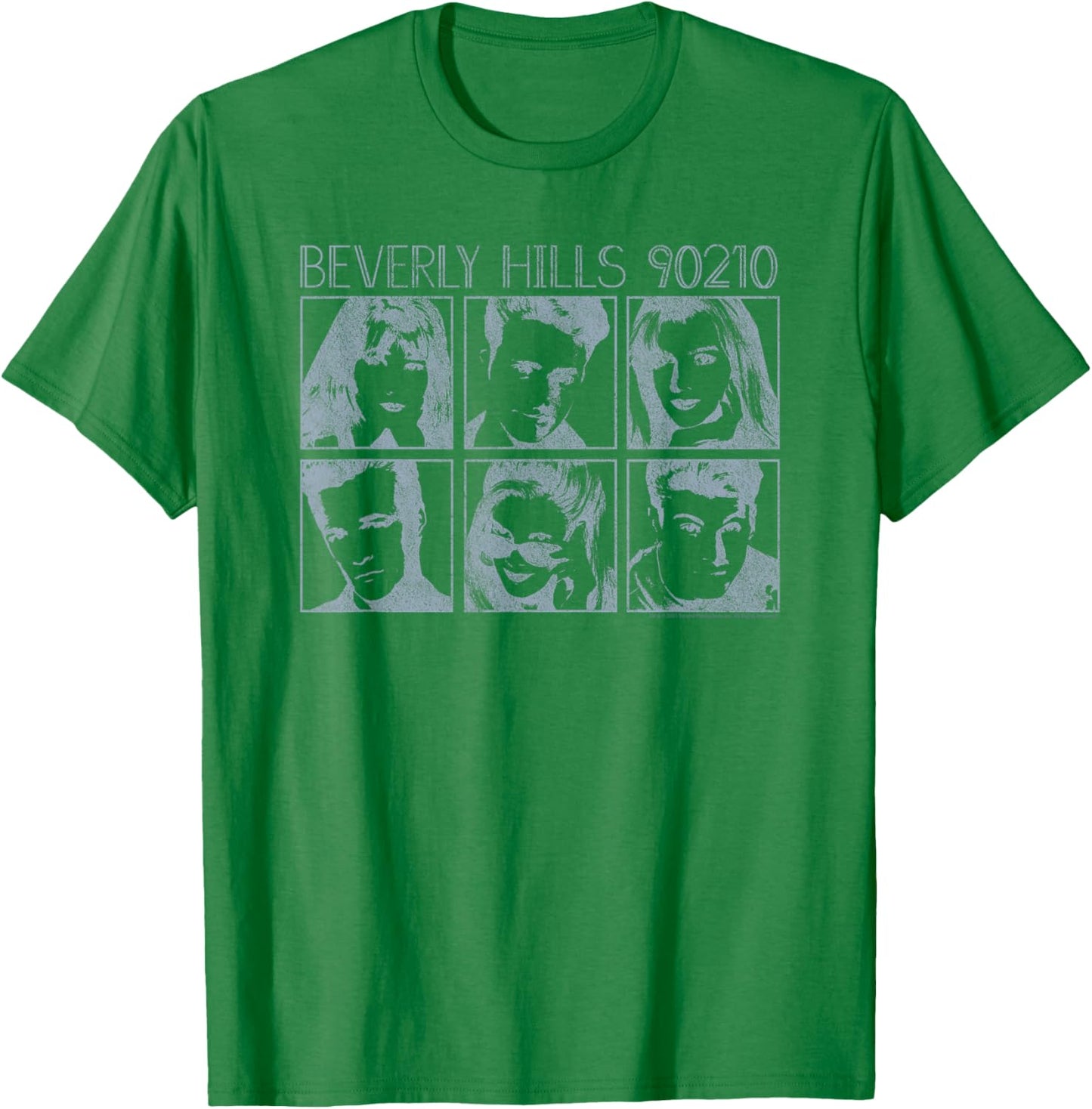 Beverly Hills 90210 Group Shot Sketch Portraits T-Shirt - T-Shirt | Irish Green