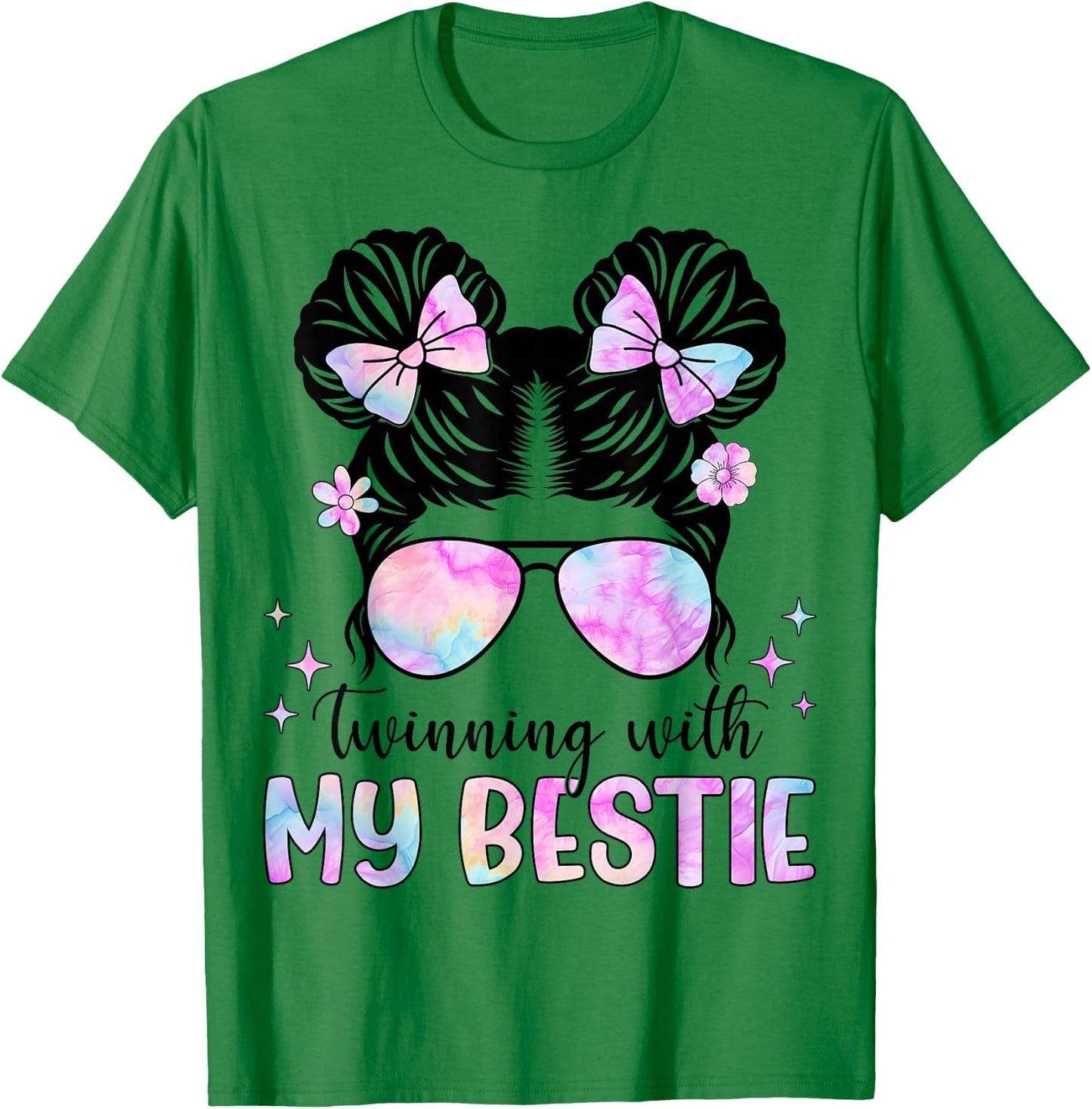 Twinning with My Bestie Spirit Week Girls T-Shirt - T-Shirt | Irish Green